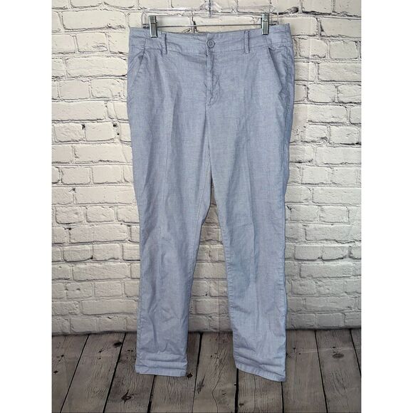 L.O.G.G. Label Of Graded Goods H&M Chino Cotton Women's Pants Size 8 Light Blue - Picture 1 of 9